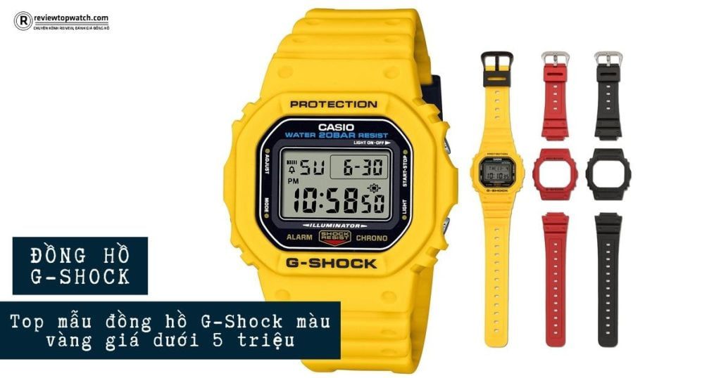 Mẫu đồng hồ G-Shock màu vàng DW-5600P-9