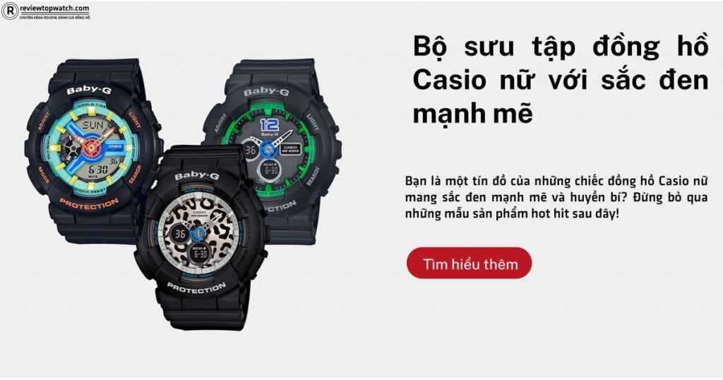 Bộ sưu tập đồng hồ Casio nữ với sắc đen mạnh mẽ