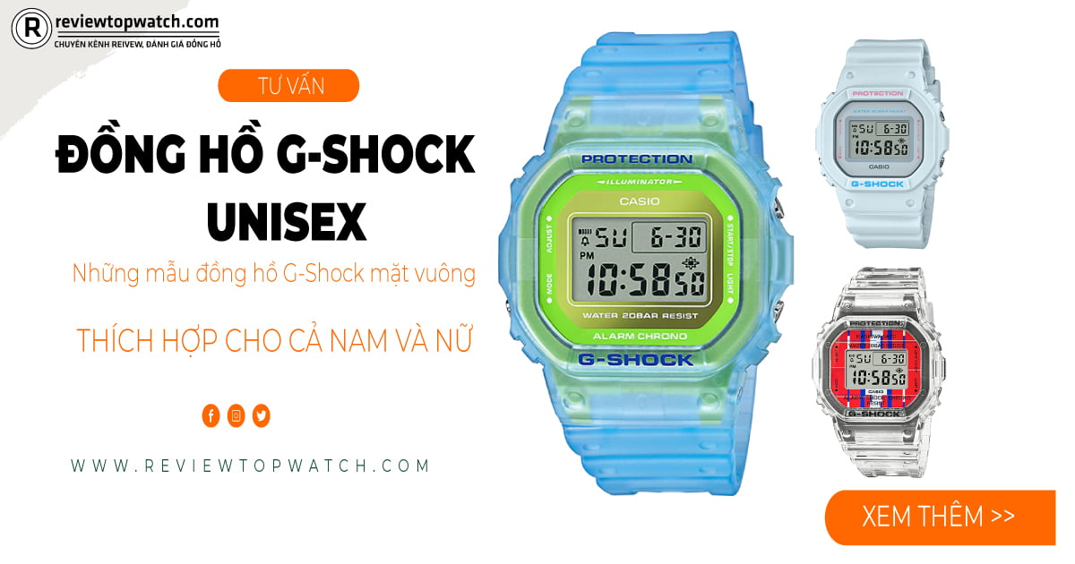 Những mẫu đồng hồ G-Shock mặt vuông thích hợp cho cả nam và nữ