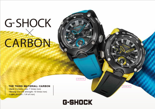 Đồng hồ G-Shock GA-2000 cải tiến về cấu trúc chống sốc - Carbon
