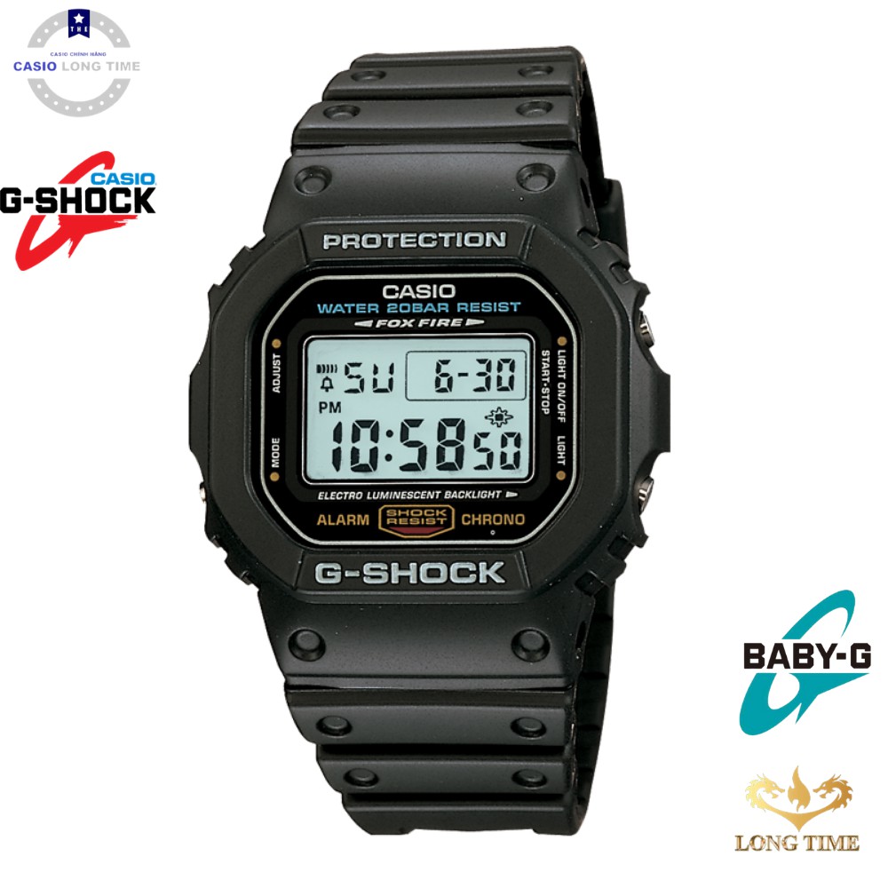 Đồng hồ nam Casio G-Shock DW-5600E-1V Chính hãng - Mặt điện tử vuông dây , Chống nước , bảo hành 12 tháng