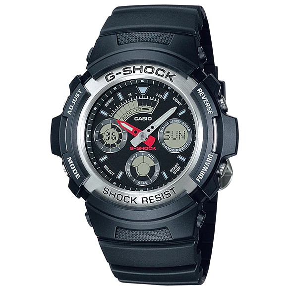 Nên mua những mẫu đồng hồ G-Shock nào để tặng bạn trai? Đồng Hồ Casio Nam Dây Nhựa GSHOCK AW-590-1A Chính Hãng