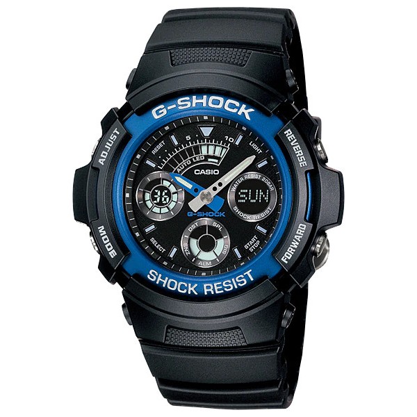 Nên mua những mẫu đồng hồ G-Shock nào để tặng bạn trai? Đồng Hồ Casio Nam Dây Nhựa GSHOCK AW-591-2ADR Chính Hãng